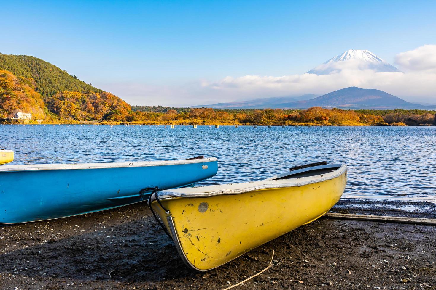 landskap vid Mt. fuji, yamanashi, japan foto