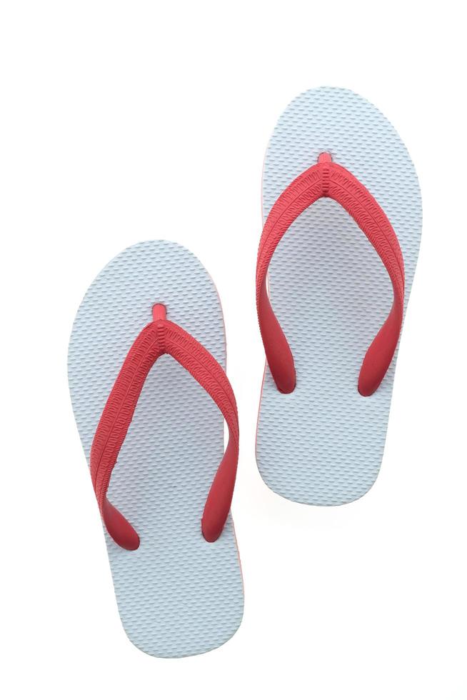 flip flop på vit bakgrund foto