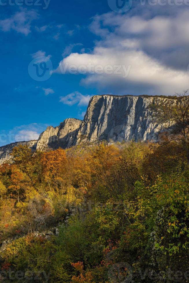 Donau ravinen i djerdap vid den serbiska-rumänska gränsen foto