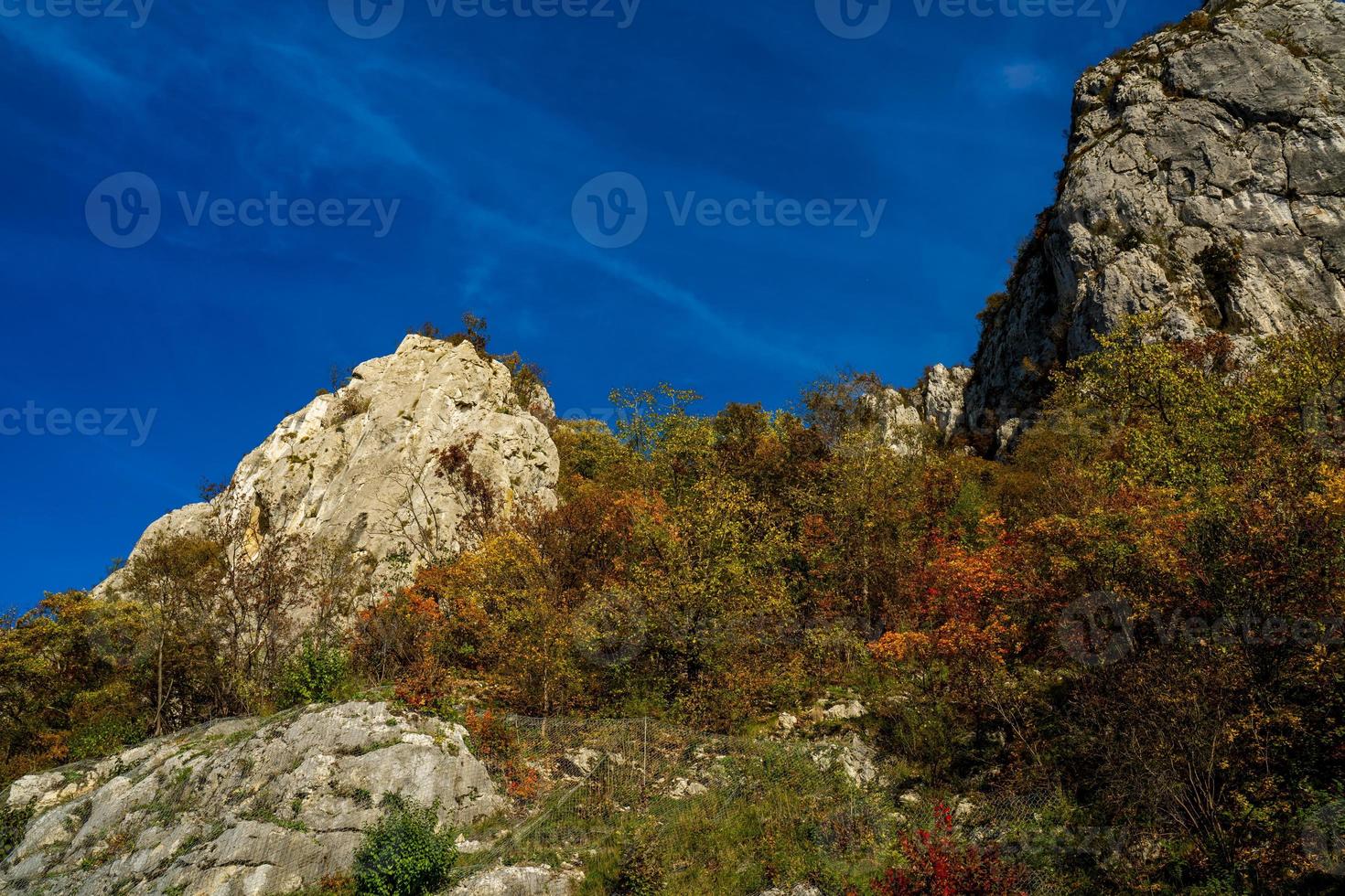 Donau ravinen i djerdap vid den serbiska-rumänska gränsen foto