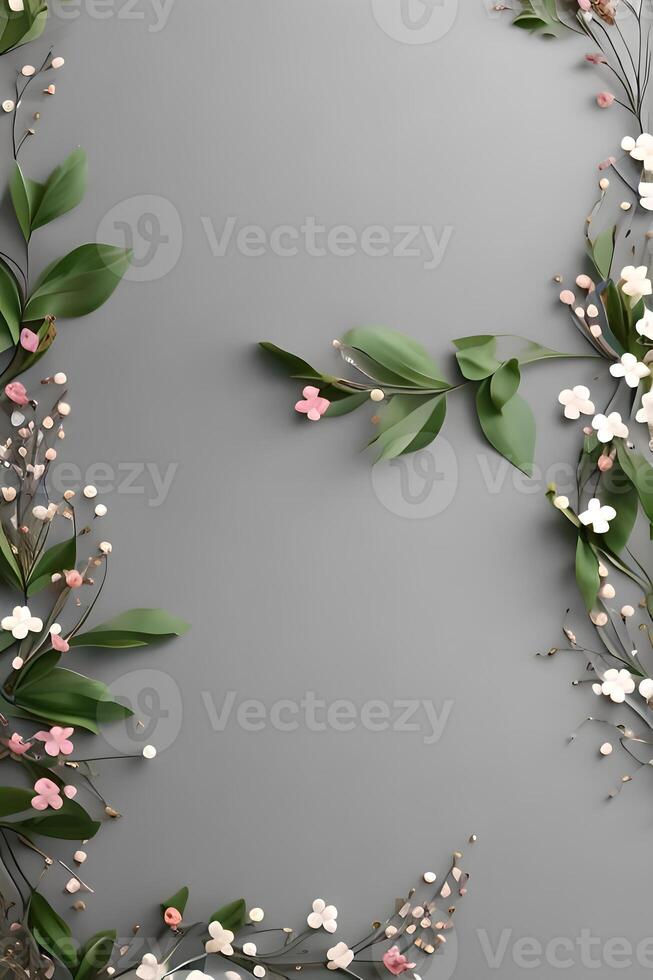 färgrik enkel blommig dekoration, mycket liten blomma illustration, bakgrund mall, kreativ arrangemang av natur och blommor. Bra för baner, bröllop kort inbjudan förslag, design element, och Övrig. foto