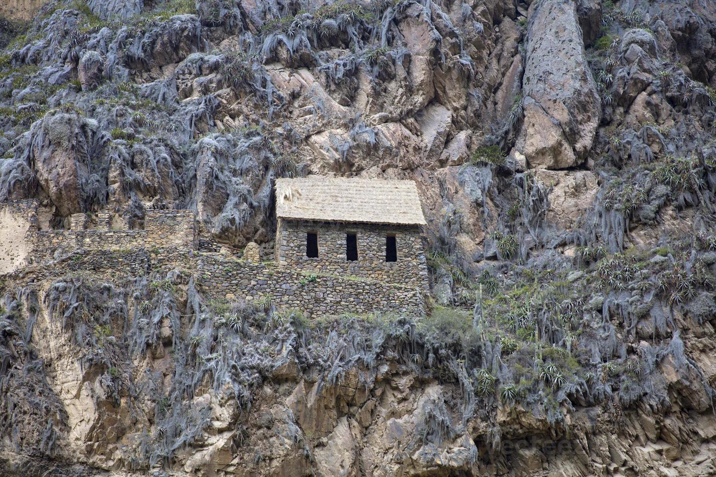 ollantaytambo inkaruiner i den heliga dalen, peru foto