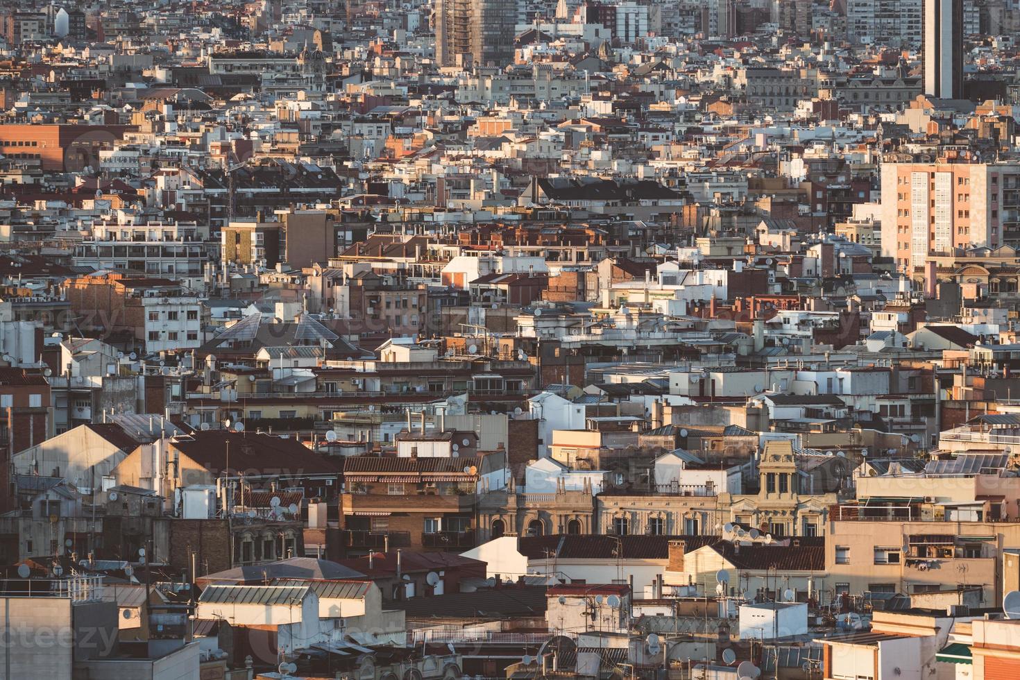 stadsbild av Barcelona byggnader foto