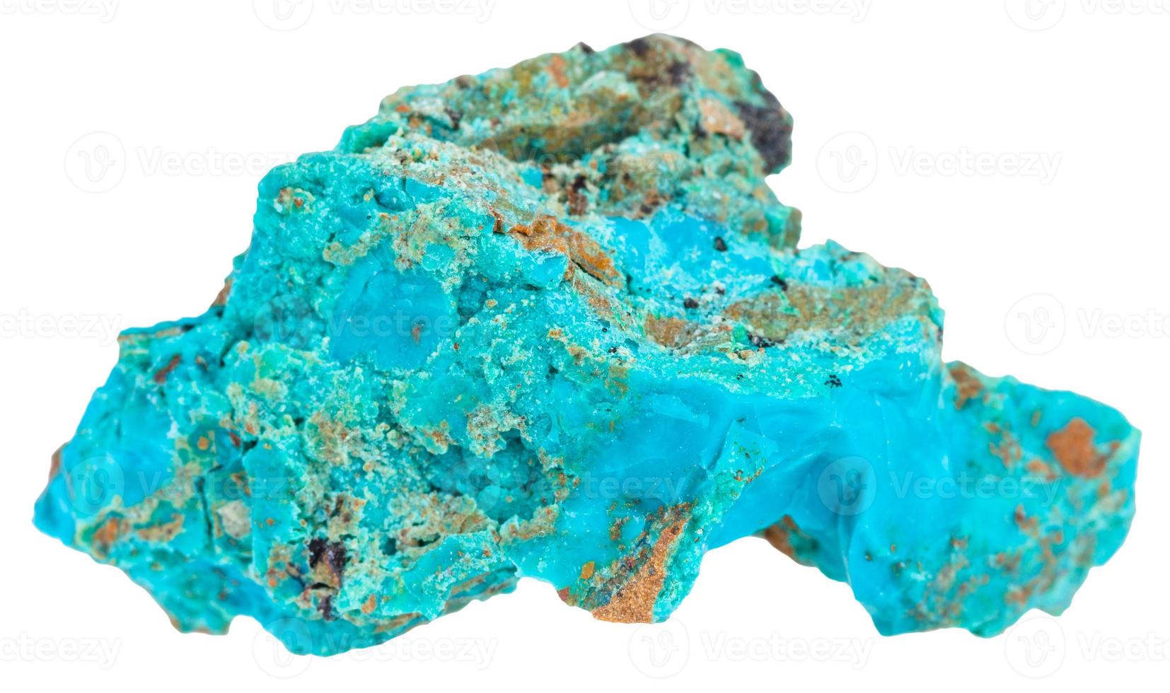 bit av blå chrysocolla mineral sten foto