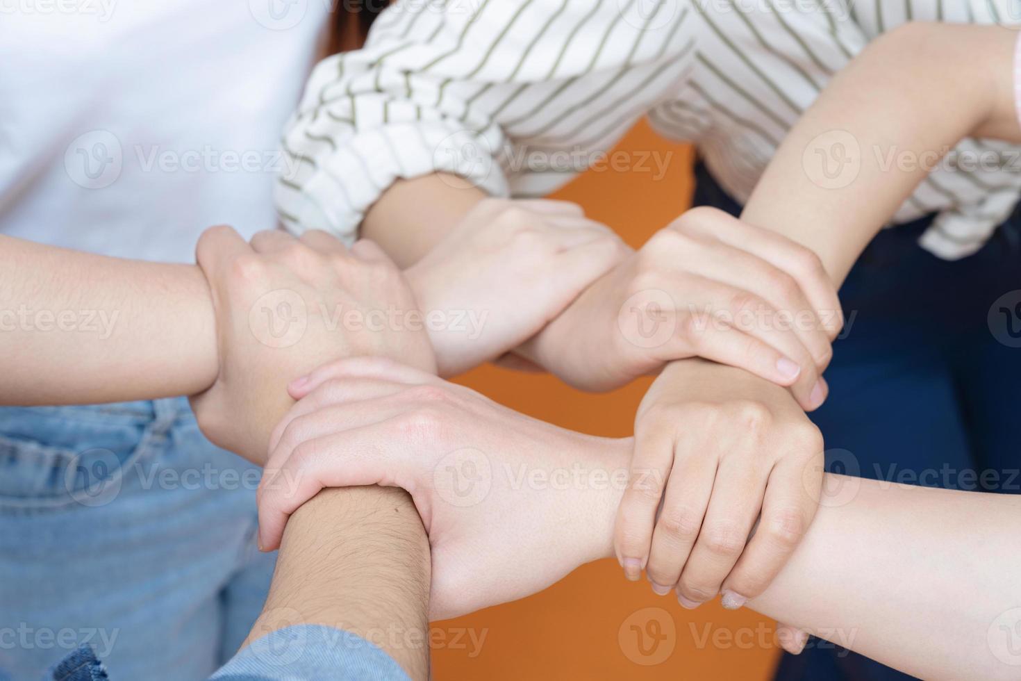 hand innehav hand, enhet begrepp foto