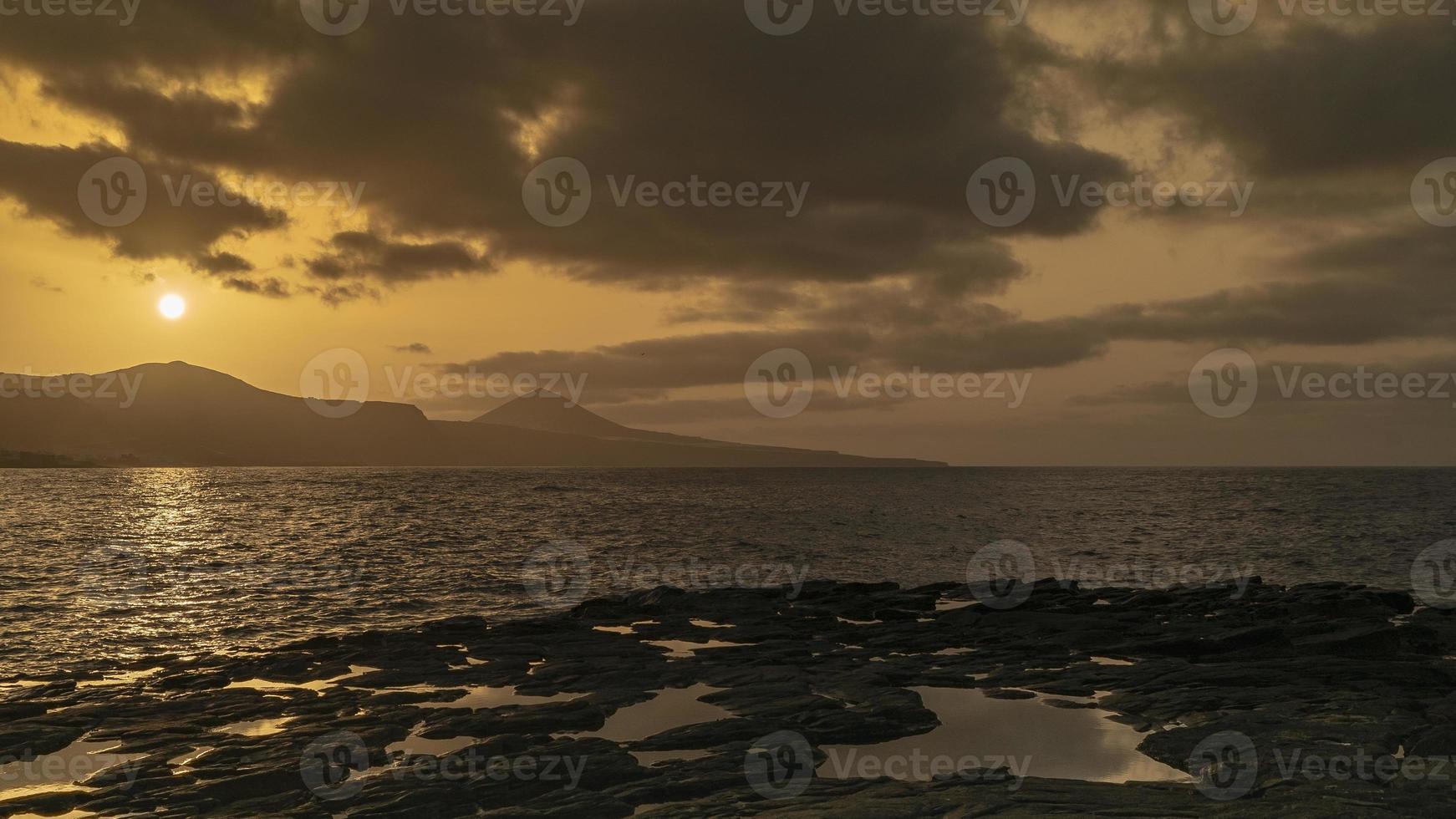 solnedgång på ön Gran Canaria foto