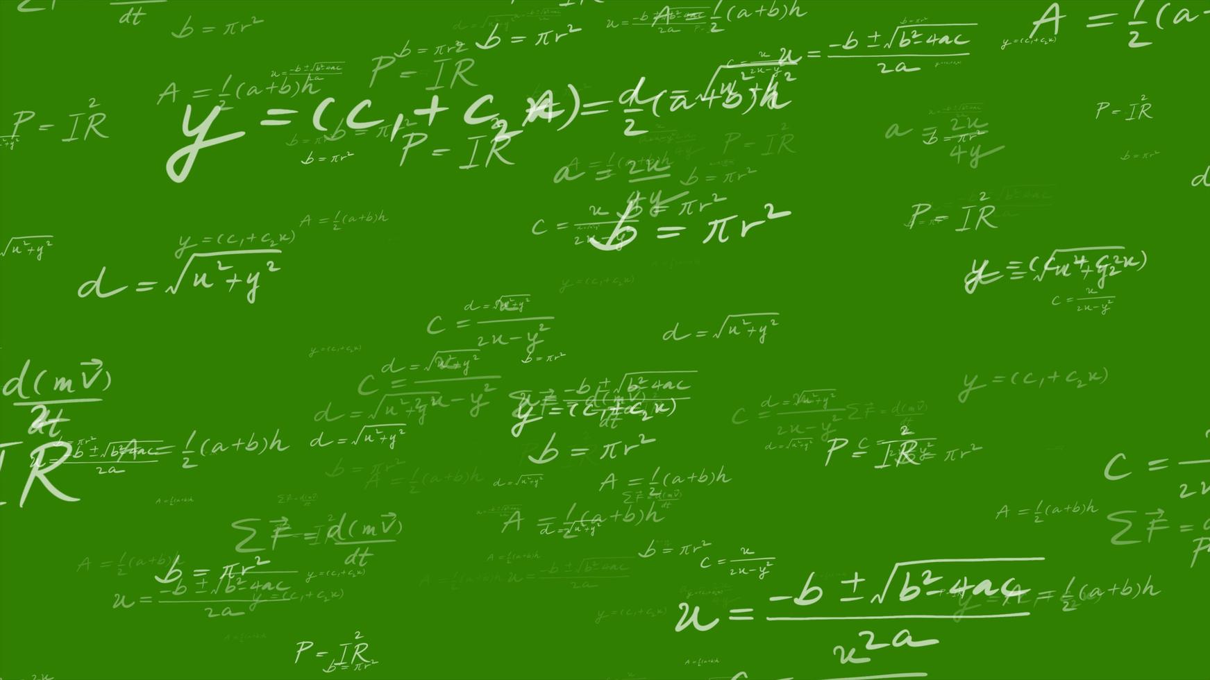 differentiell ekvation matematik formel text bakgrund undervisning teknik, undervisning ekvationer och formler bakgrunder för undervisning grön skärm bakgrund foto