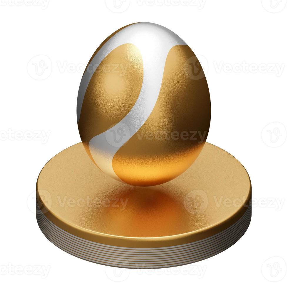 guld ägg podium påsk 3d illustration foto