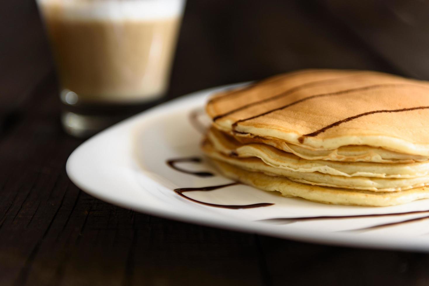 pannkakor med cappuccino foto