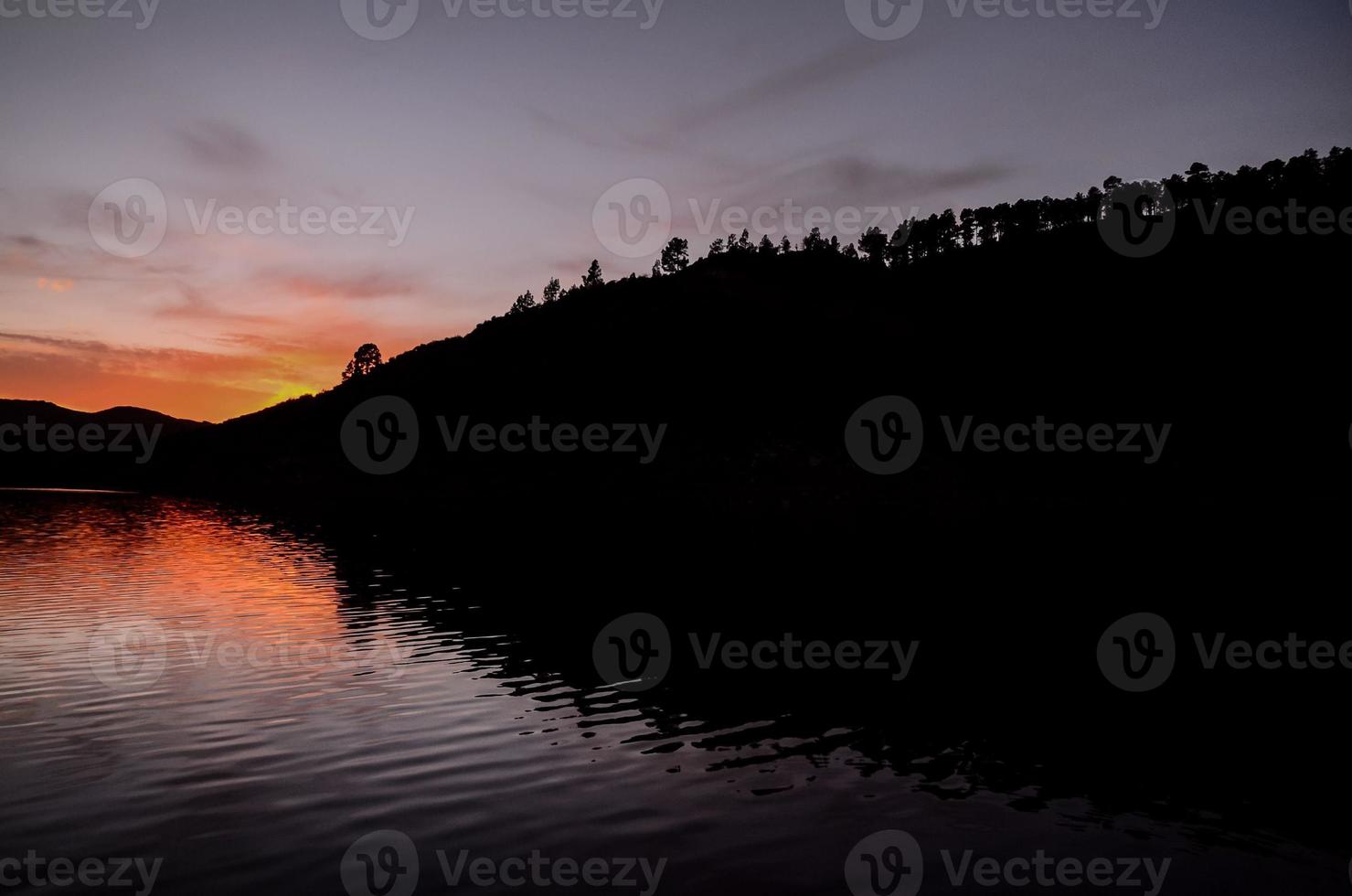 vackert solnedgång landskap foto