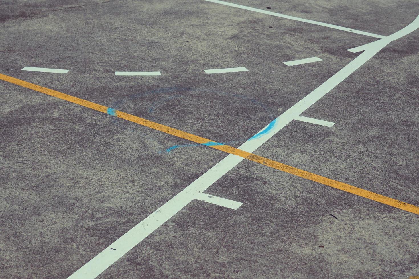 street basketplan av linjer och märken foto