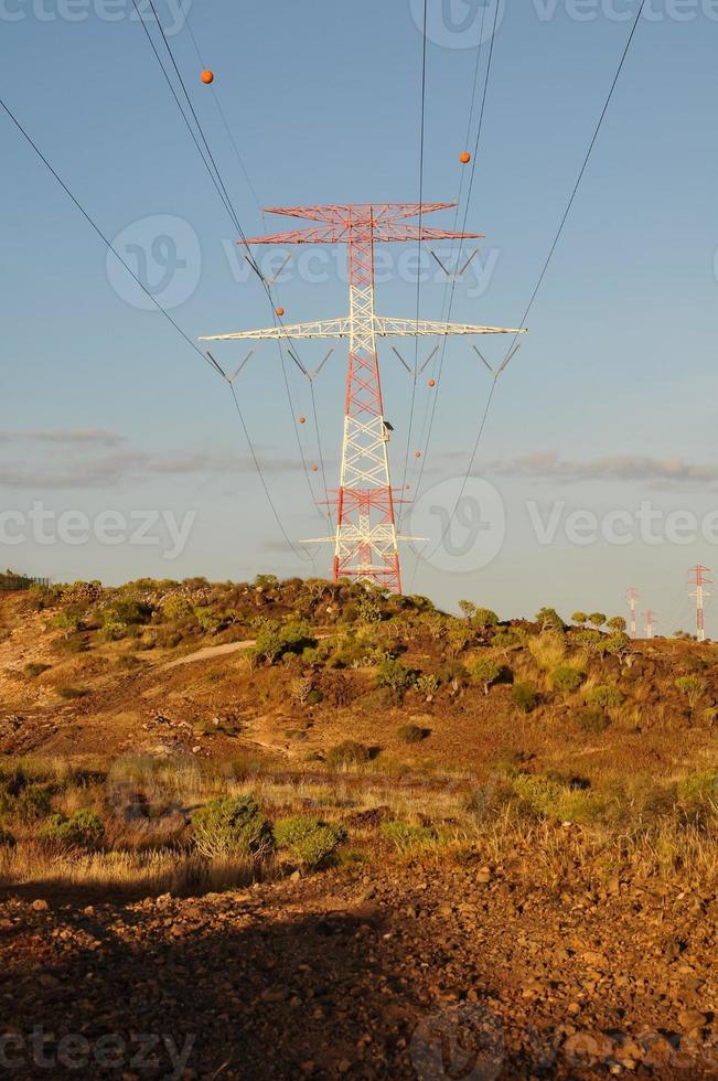 elektrisk kraft pyloner foto