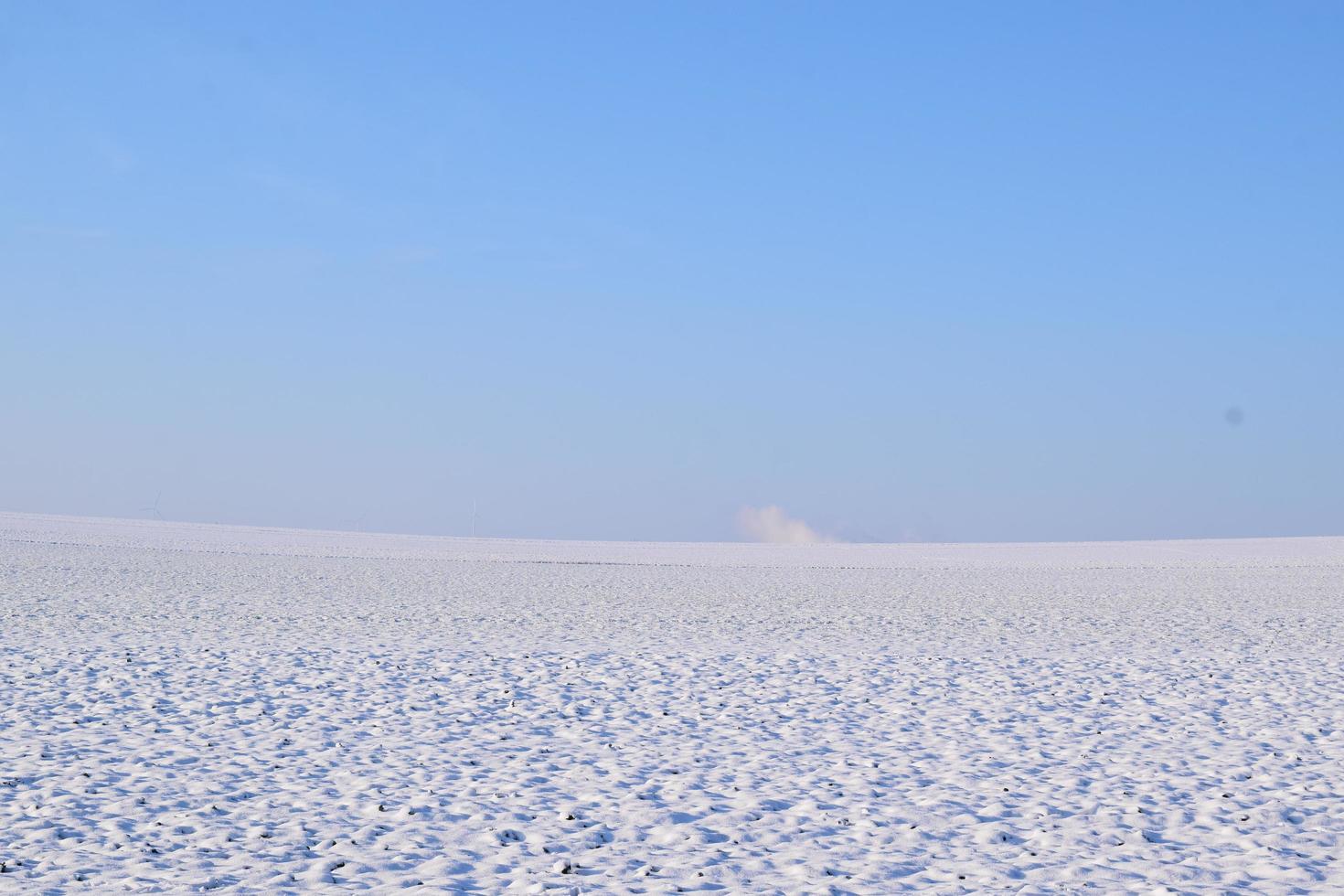 snö och blå himmel foto