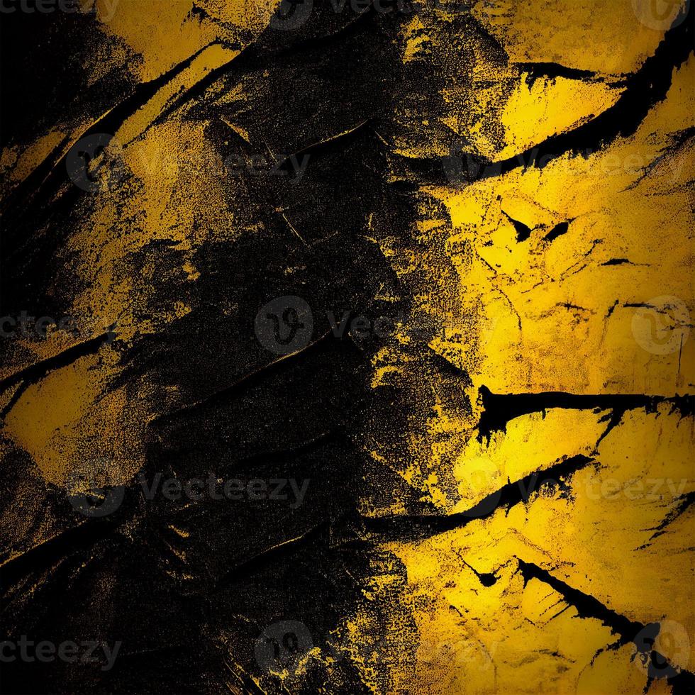 gammal textur svart gul bakgrund - ai genererad bild foto
