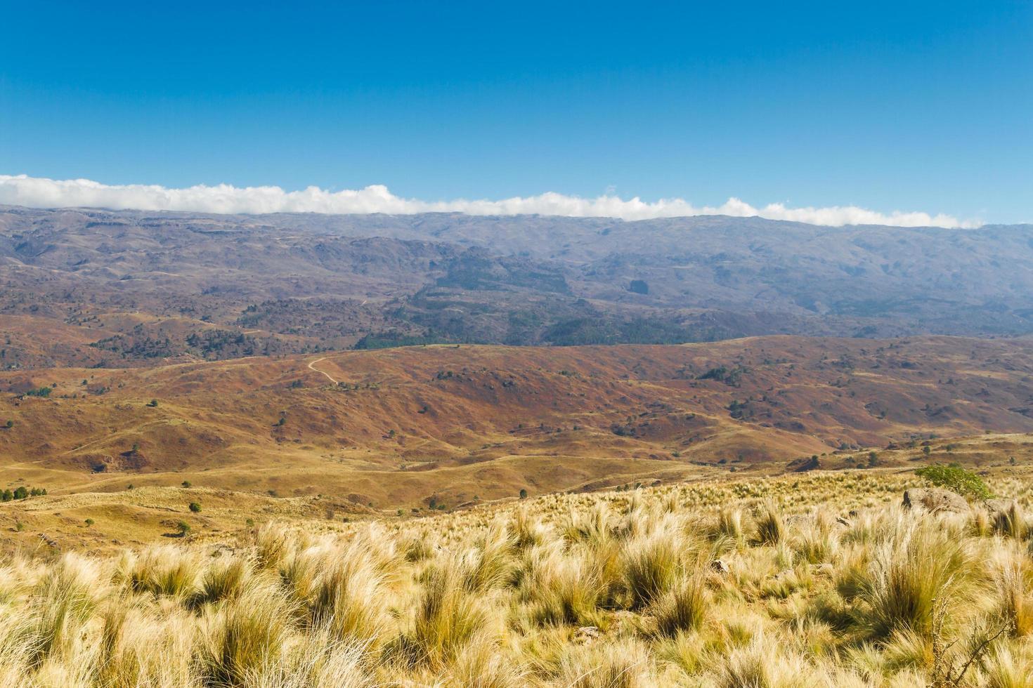 landskap av bergen i cordoba argentina i höst foto