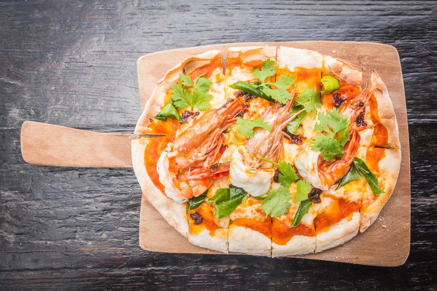 tom yum pizza foto