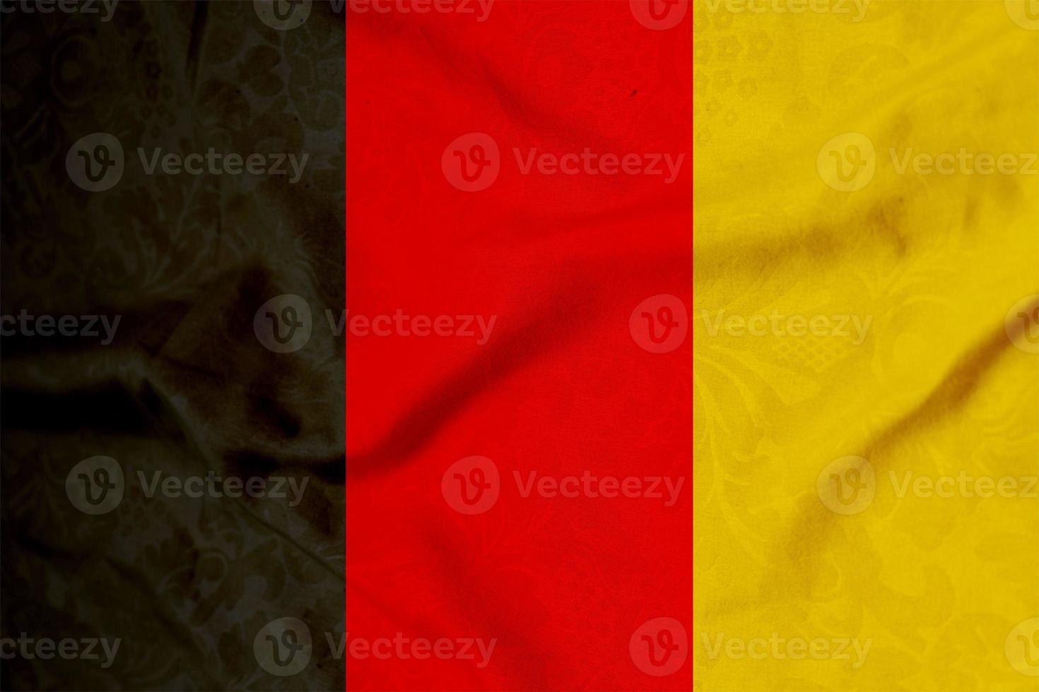 tyg med flagga av belgien foto