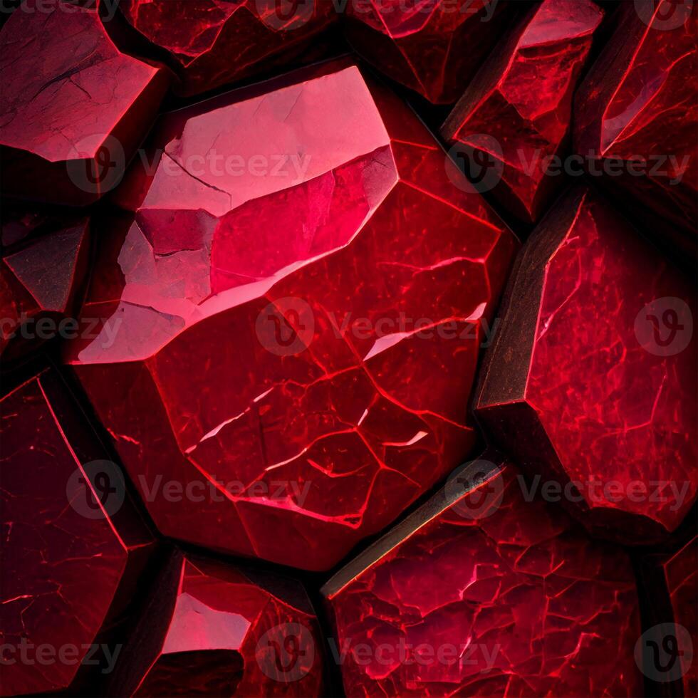 röd rubin sten textur bakgrund - ai genererad bild foto
