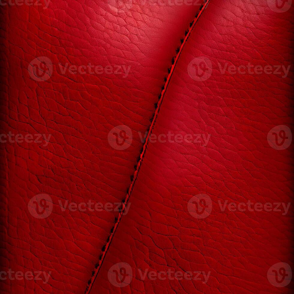 årgång premie röd läder bakgrund för dekorationer och texturer - ai genererad bild foto