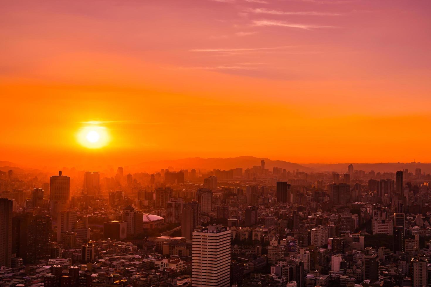 utsikt över Taipei stad i Taiwan foto