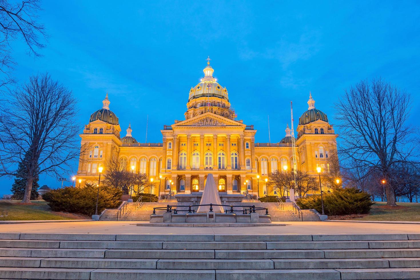 statliga huvudstaden i des moines, iowa foto