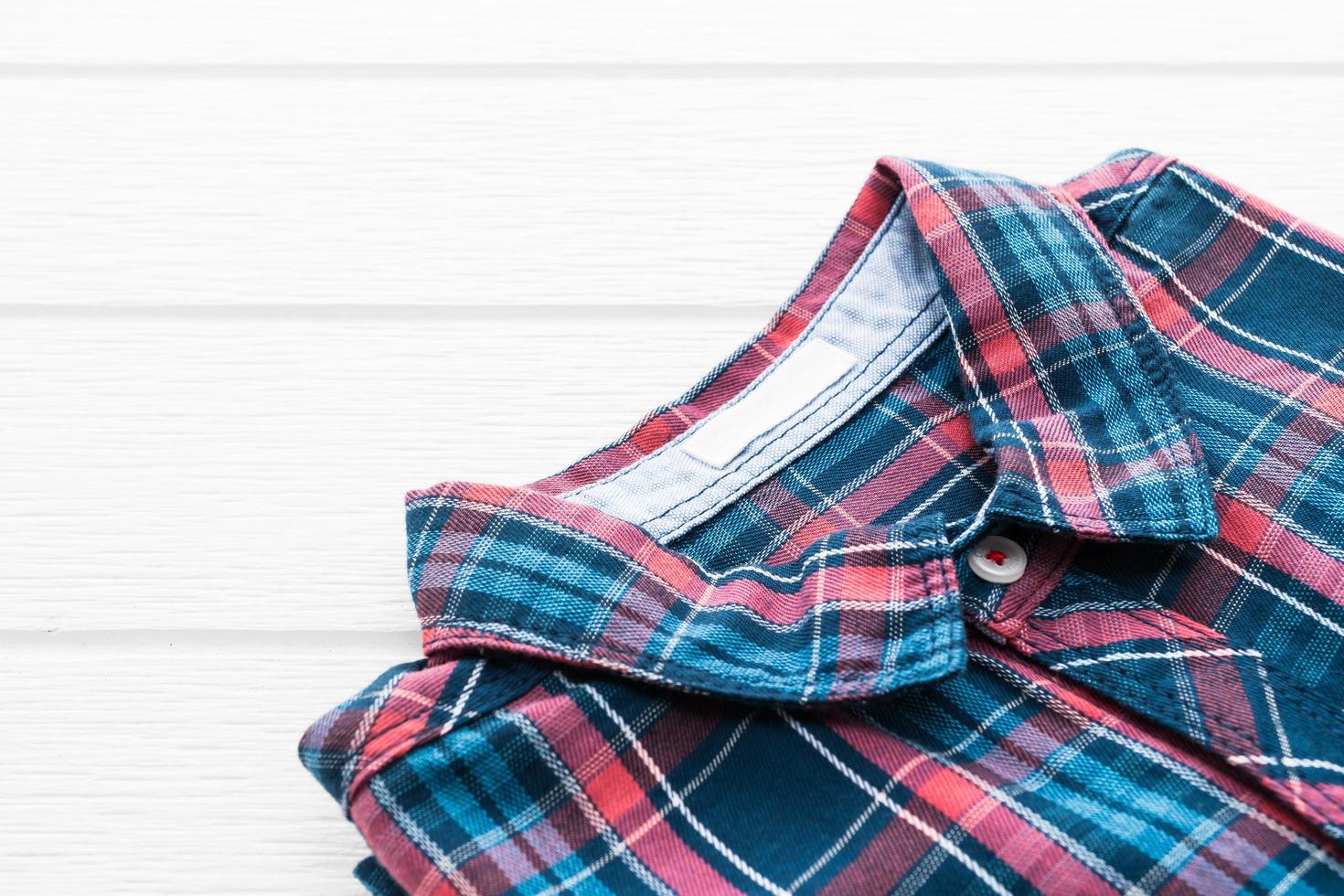 tartan eller rutig skjorta foto