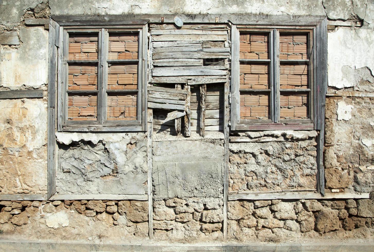 antalya gammal stad övergiven hus foto