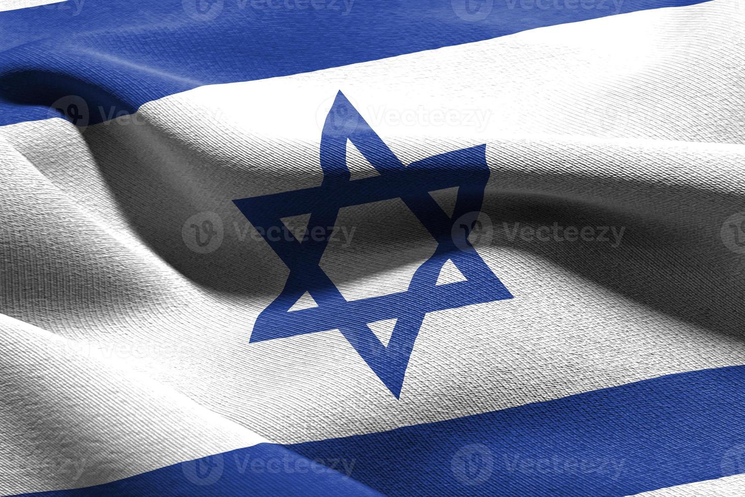 3d illustration närbild flagga av Israel foto