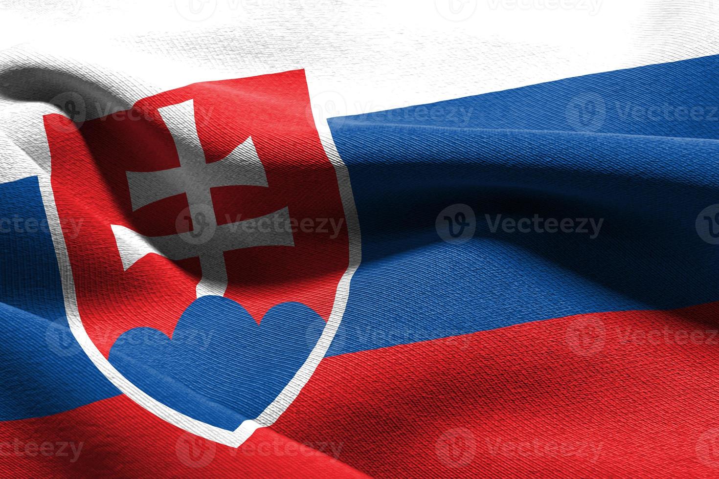 3d illustration närbild flagga av slovakia foto