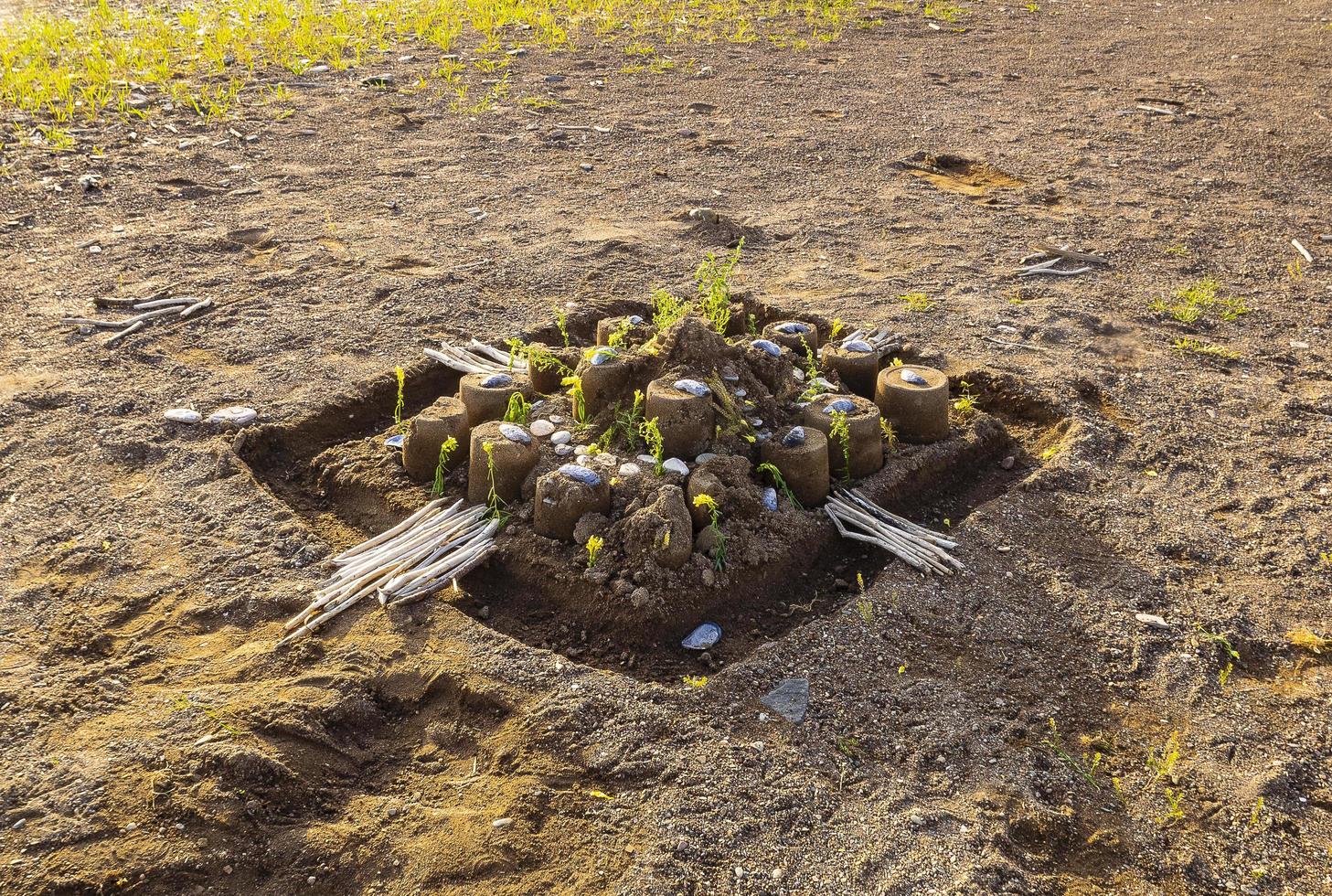 en fästning av sand foto