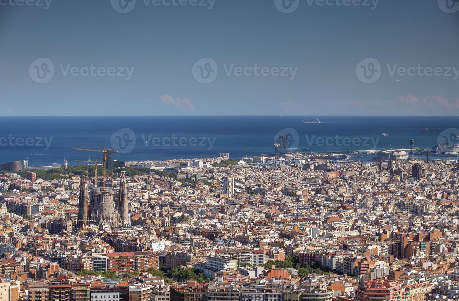 barcelona stad horisont foto