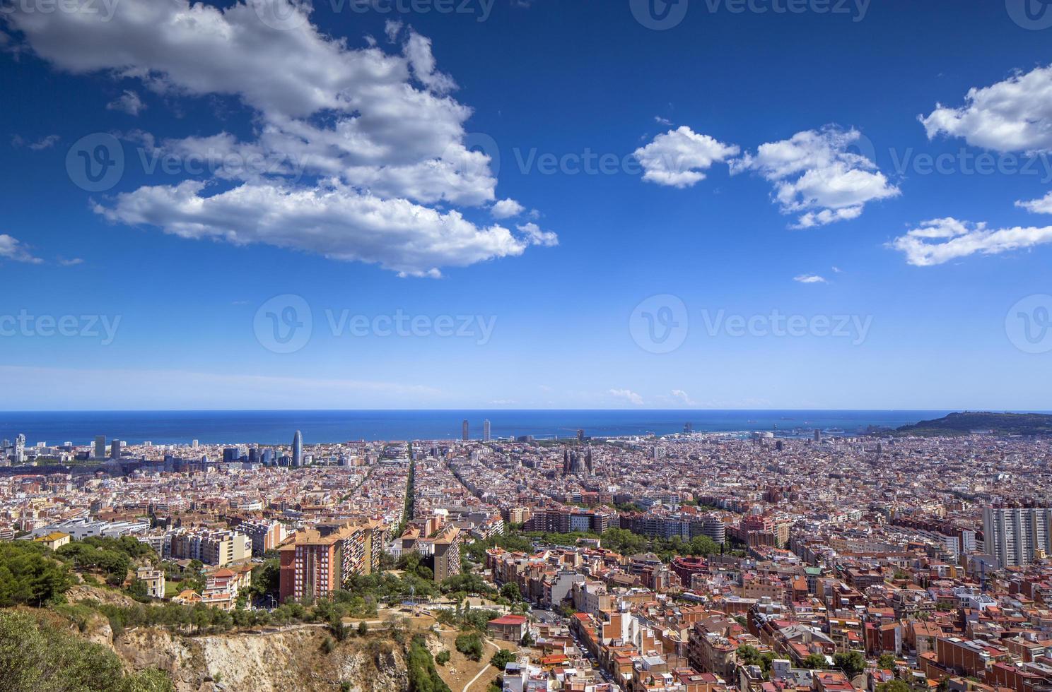 barcelona stad horisont foto