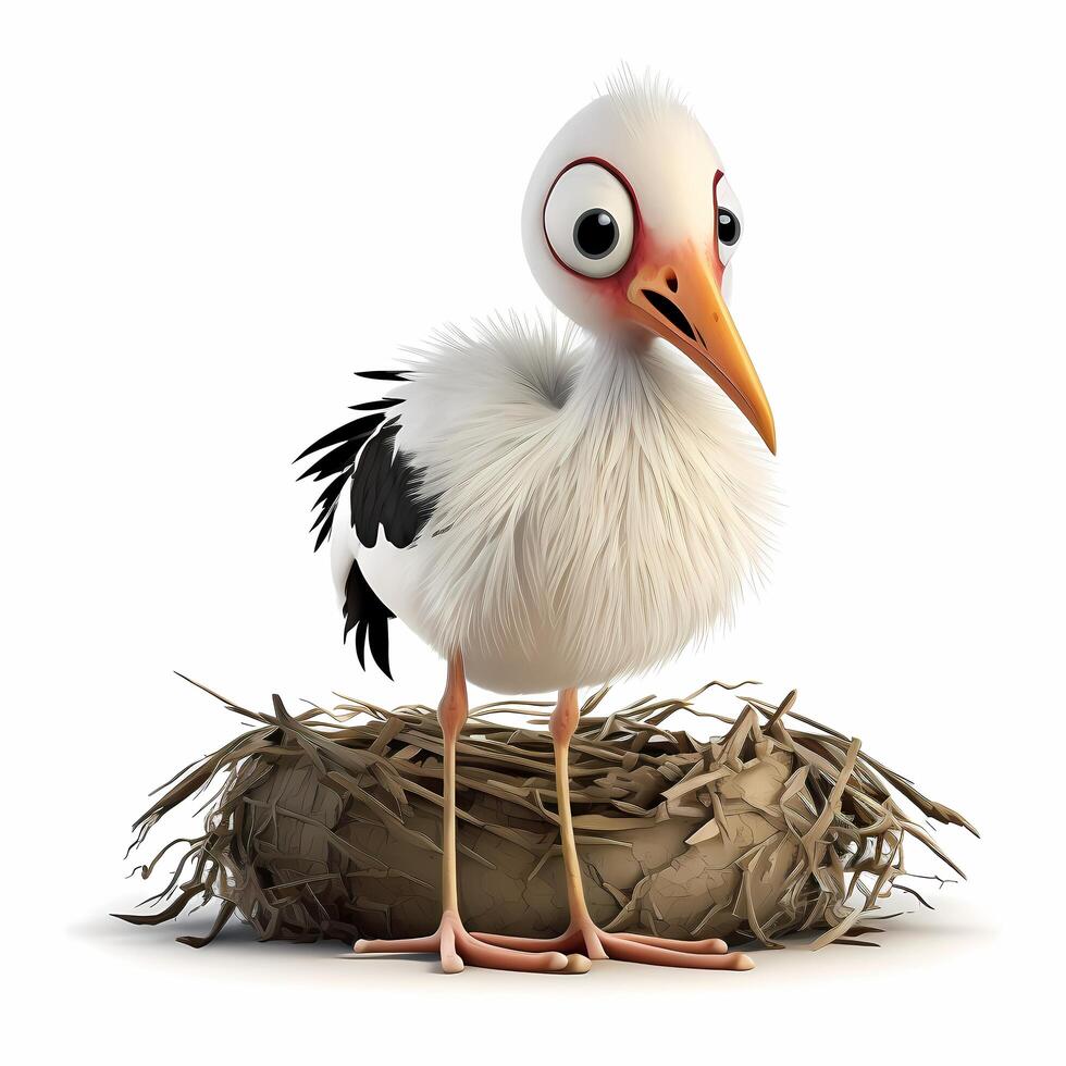 stork illustration ai genererad foto