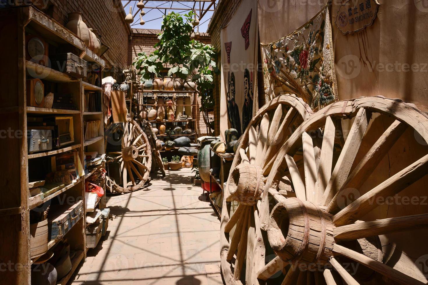 de förfallen och långvarig folk hus på hashpace i kashgar, xinjiang foto