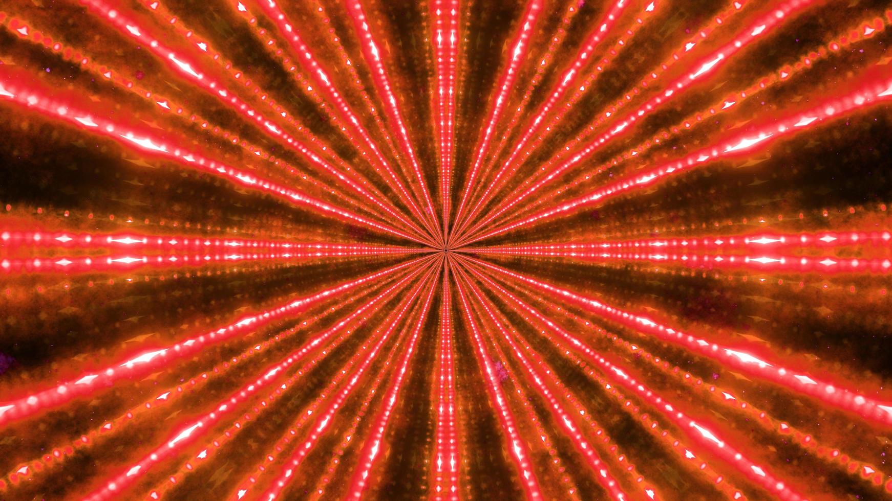 Illustration 3d av tunnel som är upplyst av strålar för rött ljus foto