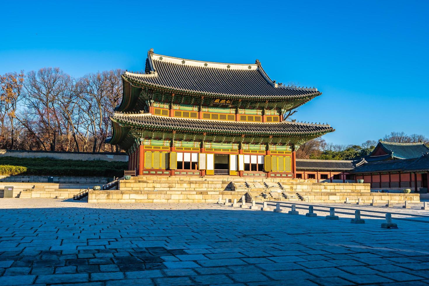 Changdeokgung palats i Seoul, Sydkorea foto