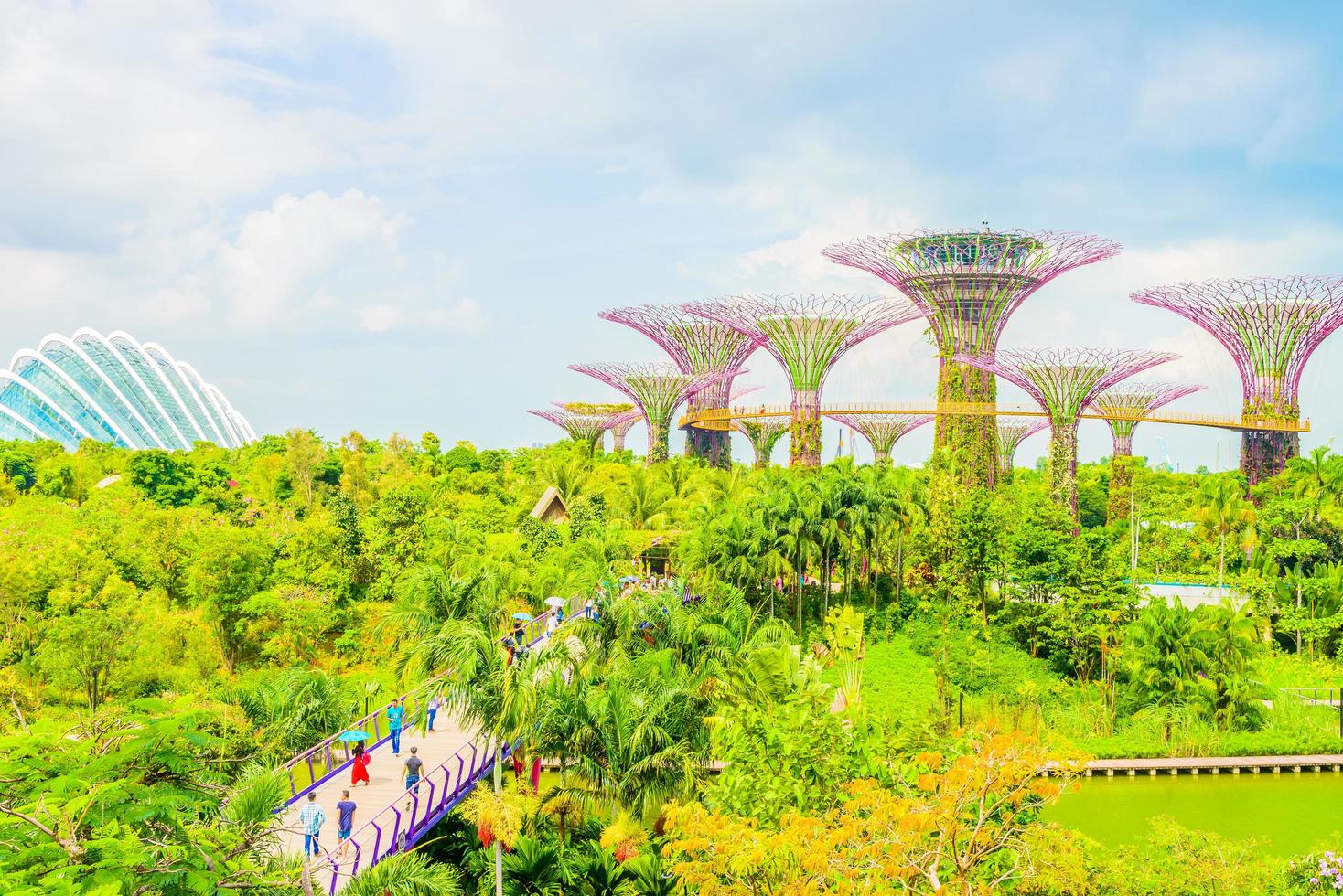 trädgård vid viken i singapore foto