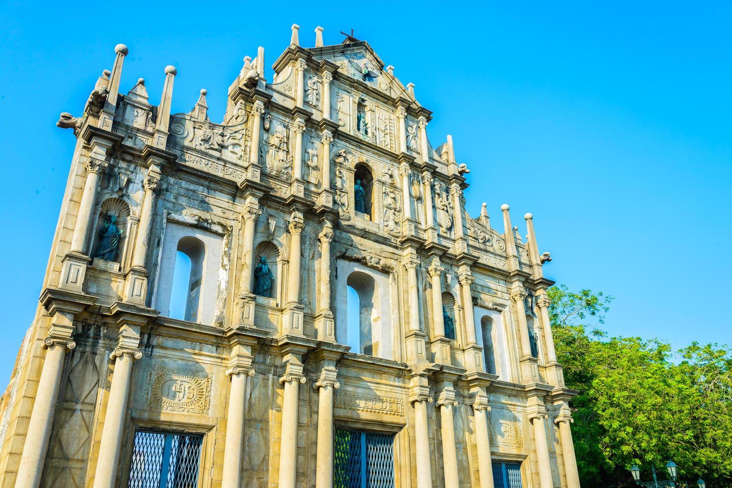 ruinerna av St. Paul-kyrkan i Macau City, Kina foto