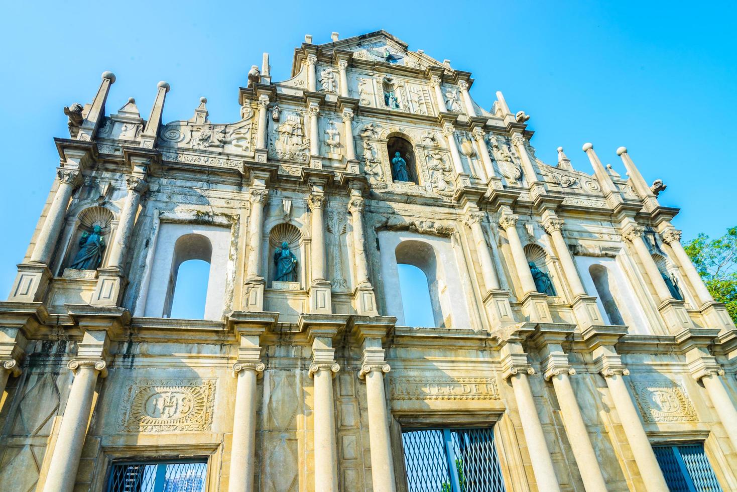 ruinerna av St. Paul-kyrkan i Macau City, Kina foto