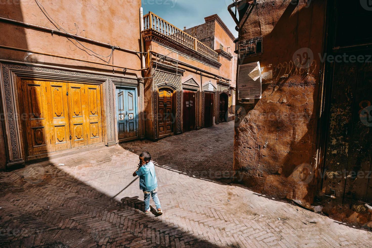 de århundraden gammal kashgar gammal stad är belägen i de Centrum av kashgar. foto