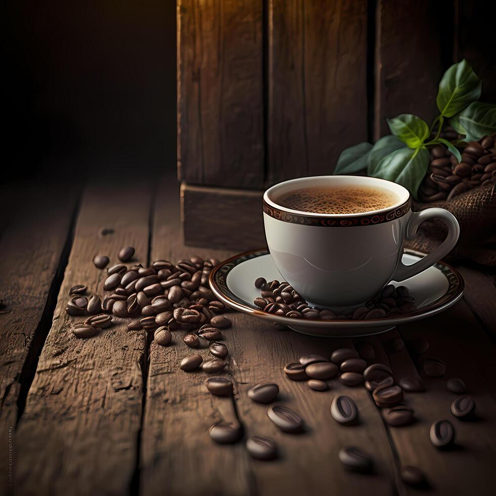 coffe stil illustration ai genererad foto