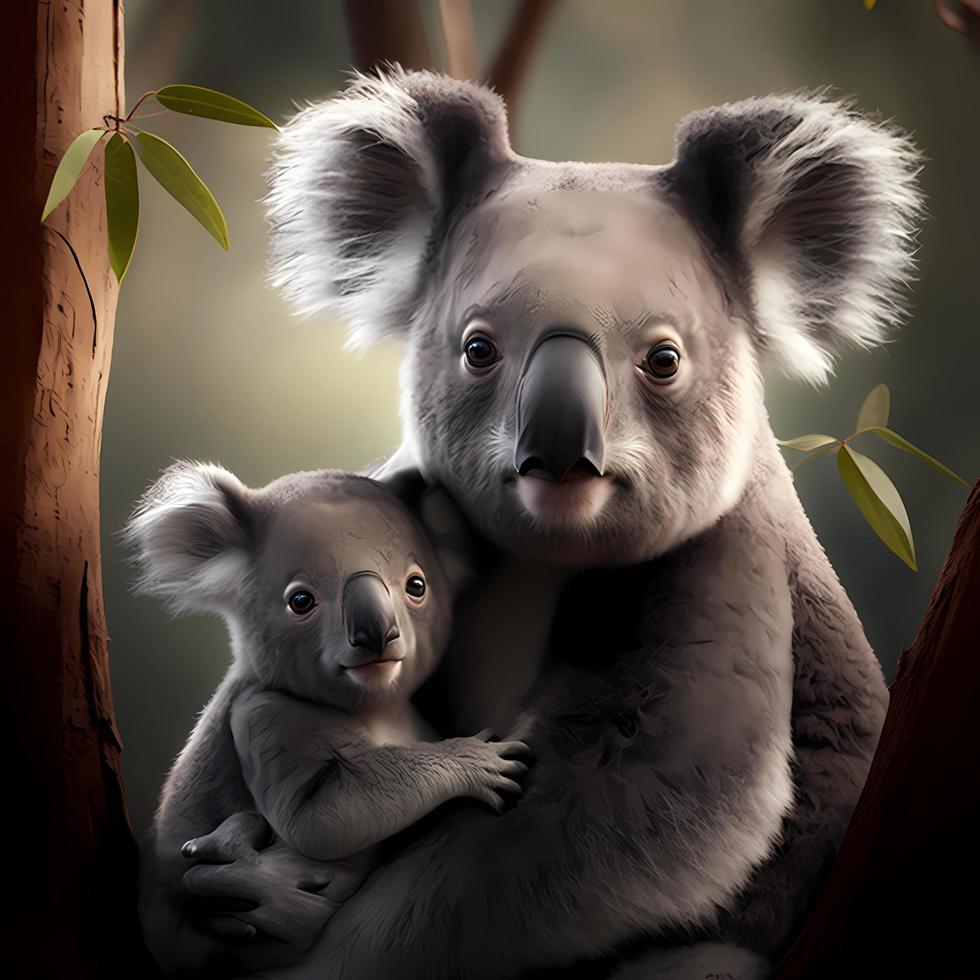 koala illustration ai genererad foto