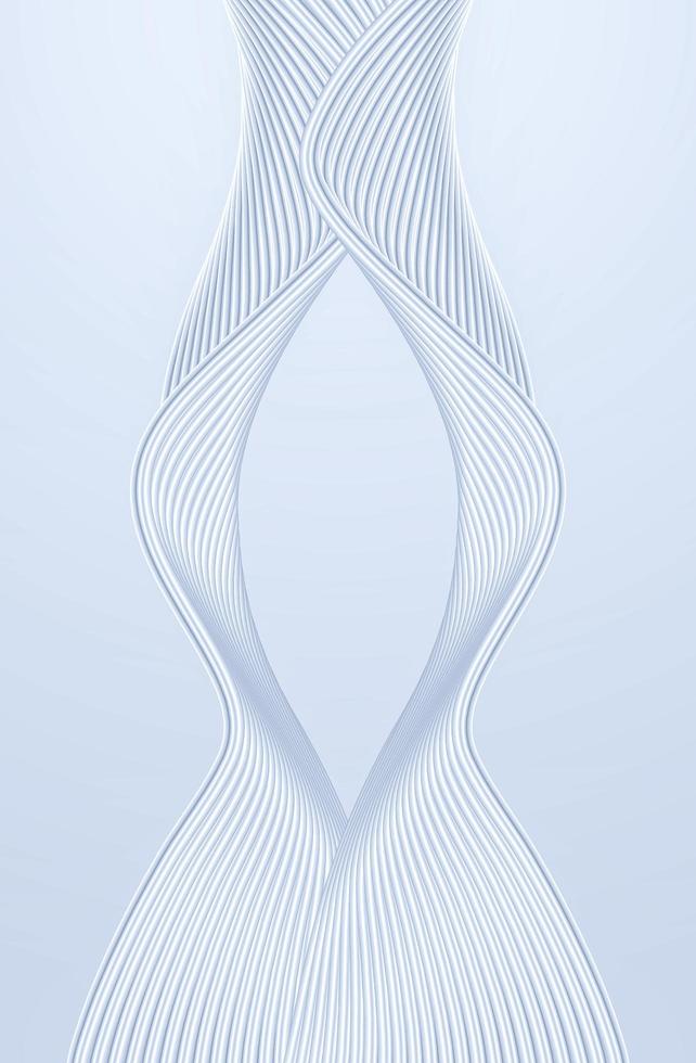 3d skuggning silver- symmetrisk vågig linje teknologi textur linje grafisk bakgrund foto