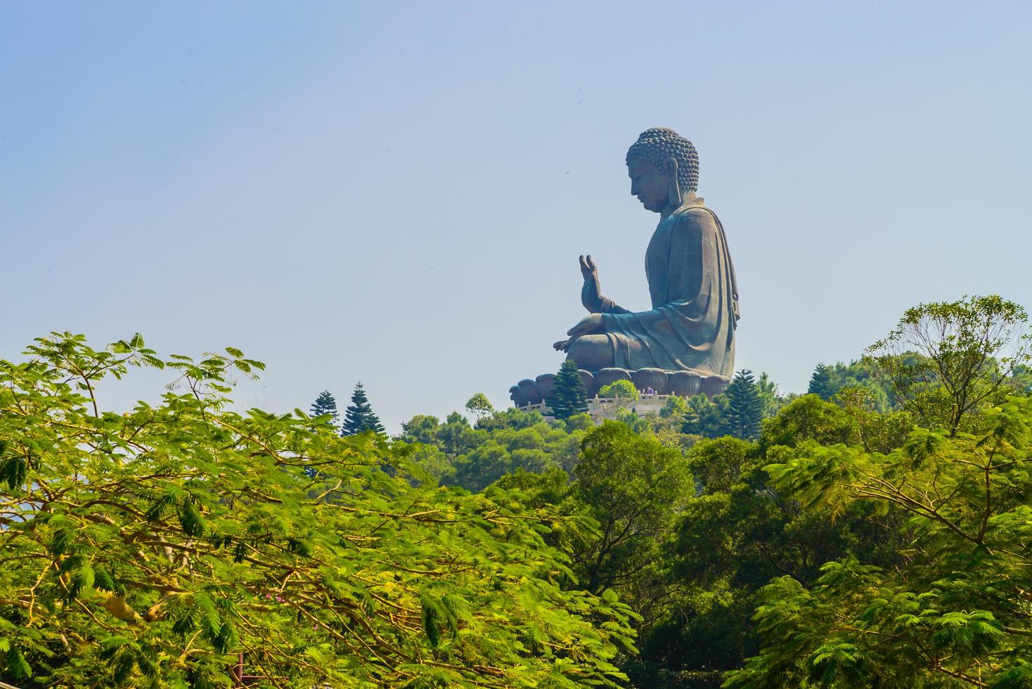 jätte buddha staty i Hong Kong, Kina foto