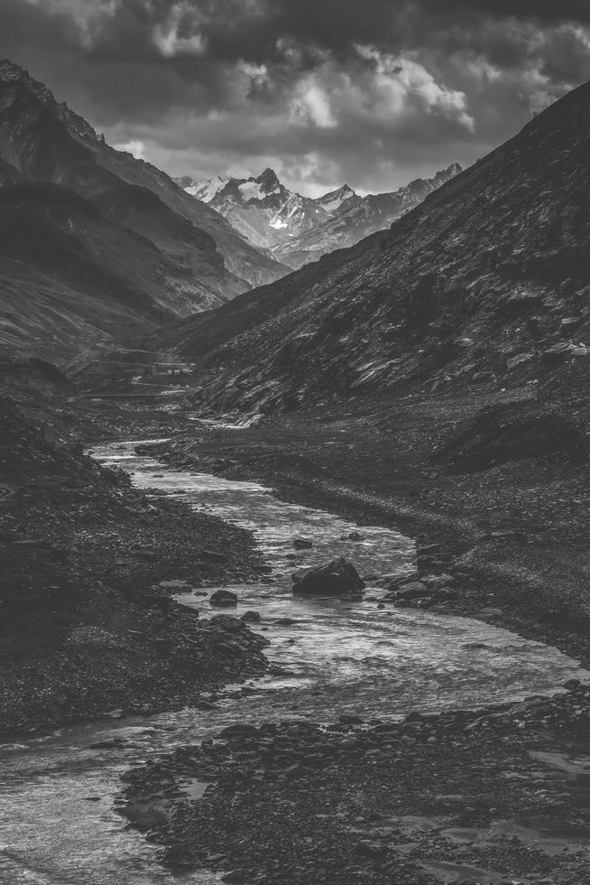 panorama himalaya bergslandskap foto