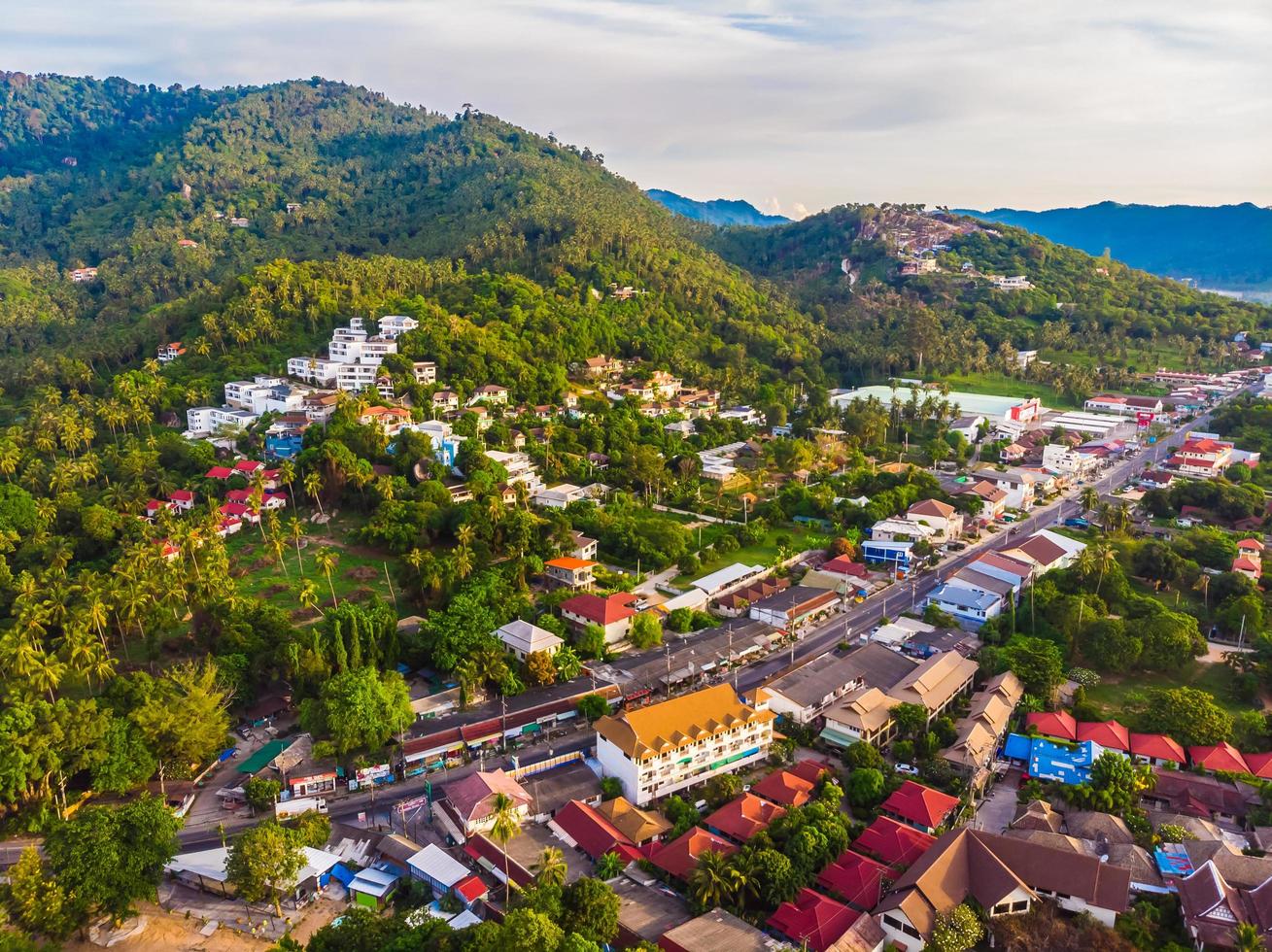 Flygfoto över Koh Samui Island, Thailand foto