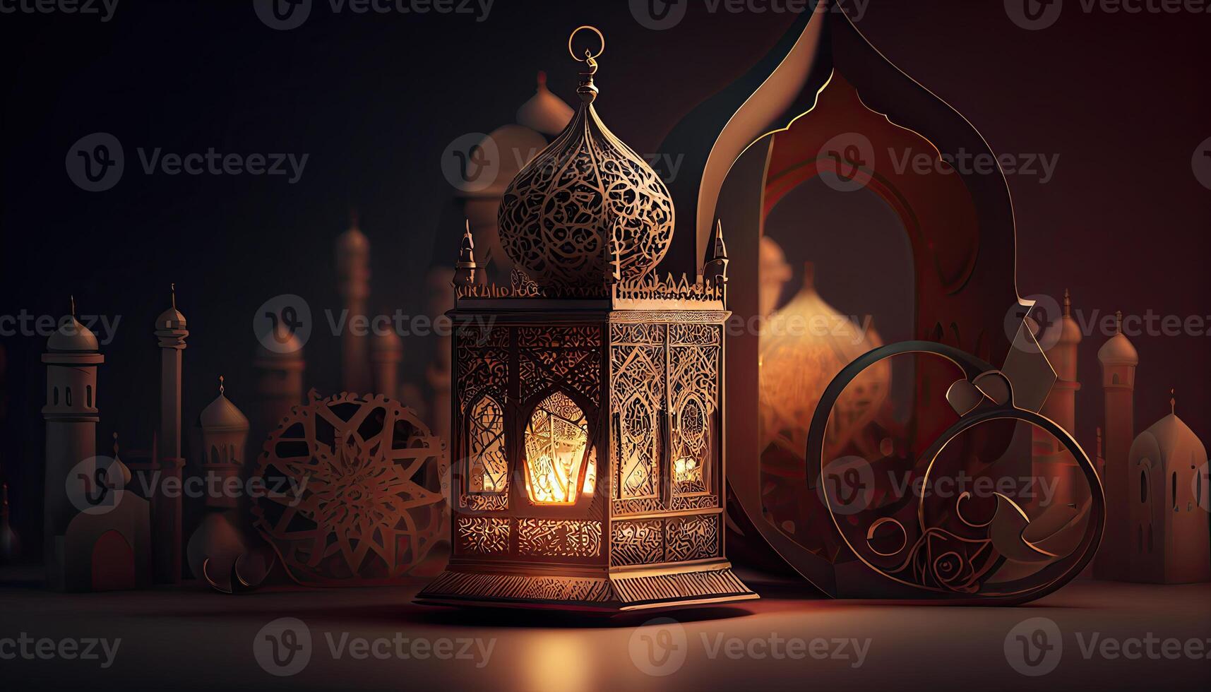 ramadan islam Semester religion illustration, generativ ai foto