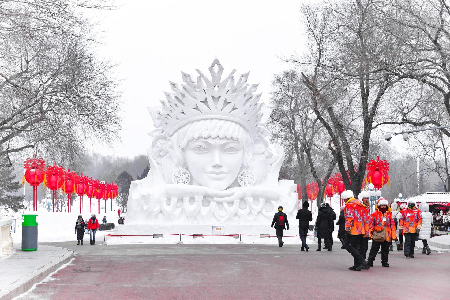 harbin, Kina - jan 21, 2017-snö skulpturer Kina, harbin Sol ö internationell snö skulptur konst expo. belägen i harbin stad, heilongjiang, Kina. foto