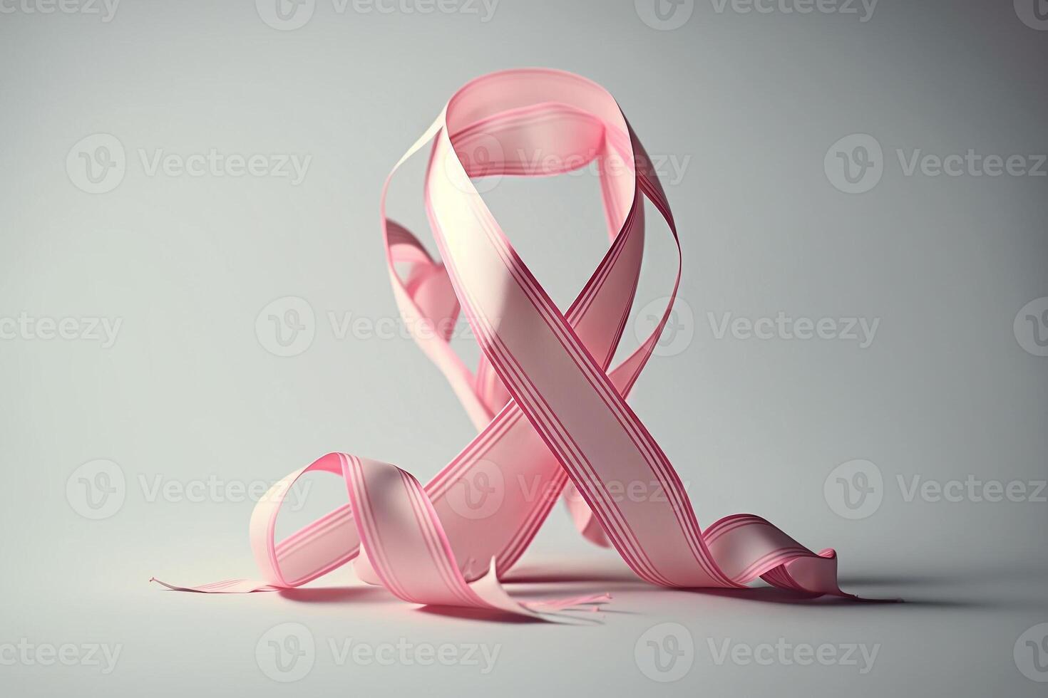 rosa band symbol av de bekämpa mot cancer generativ ai foto