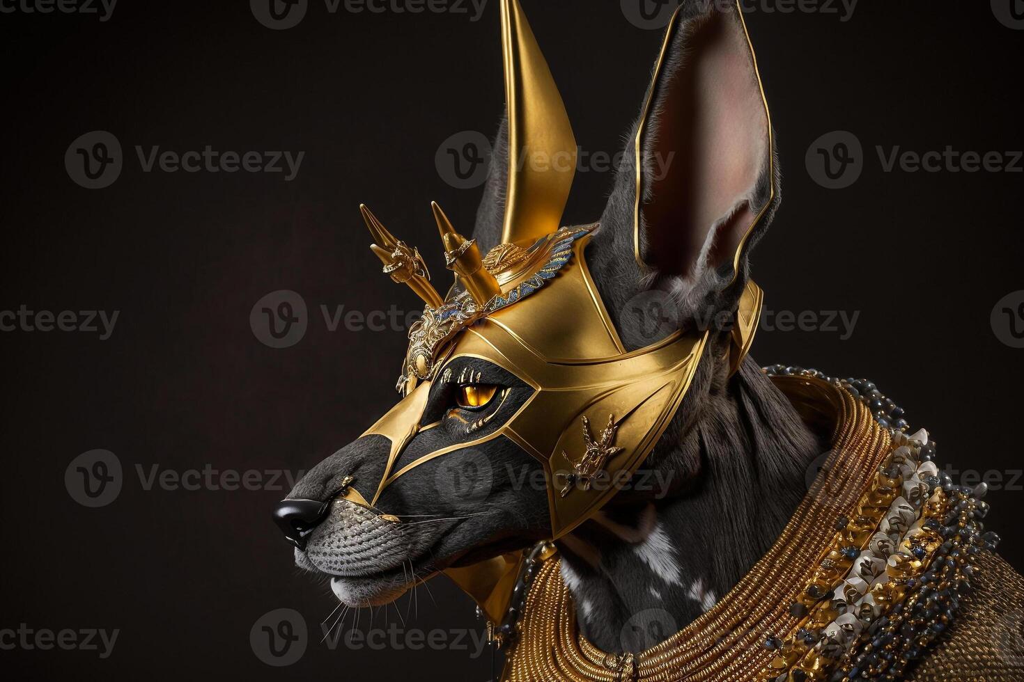 farao hund i guld generativ ai foto